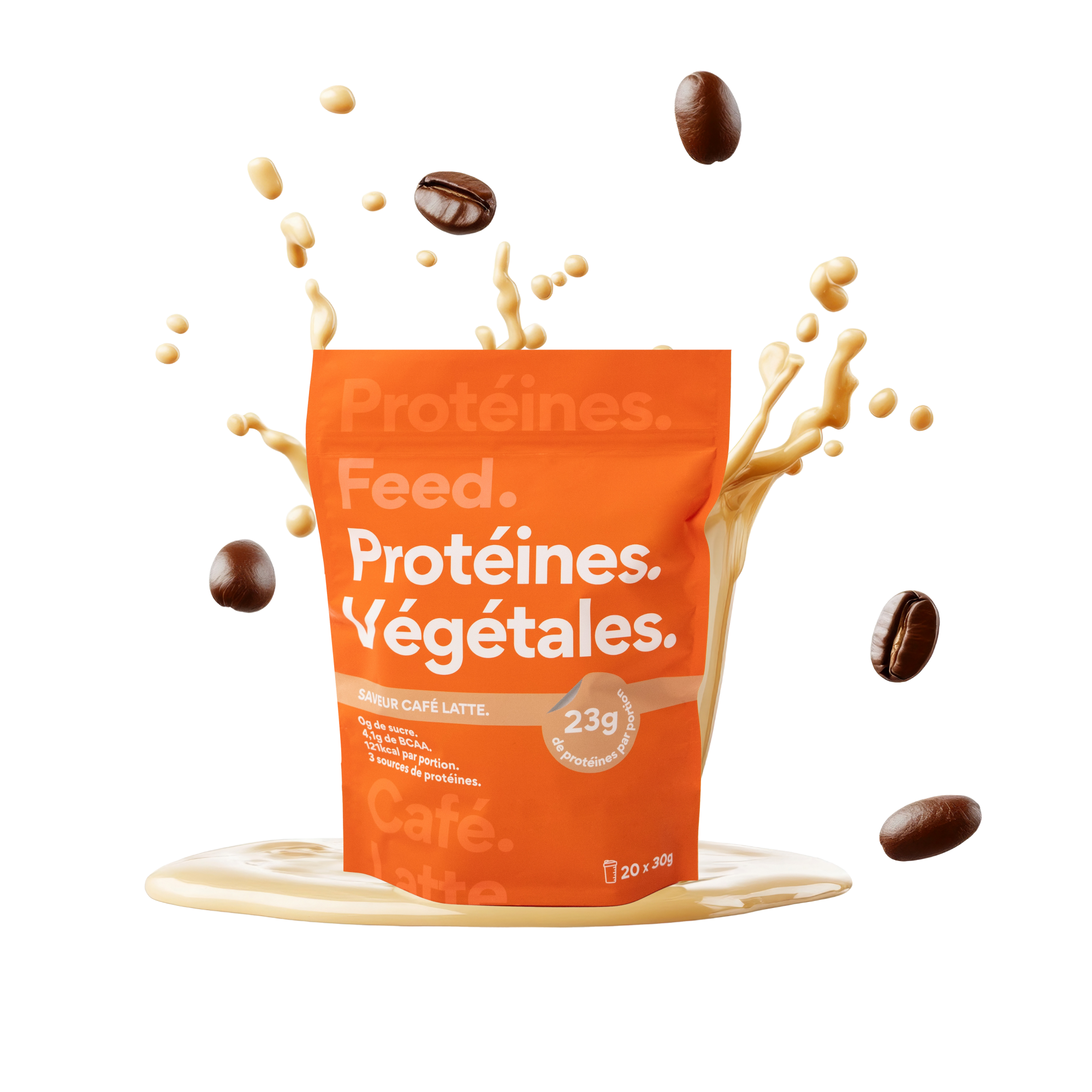 Café Latte. (sachet protéine en poudre / Snack)