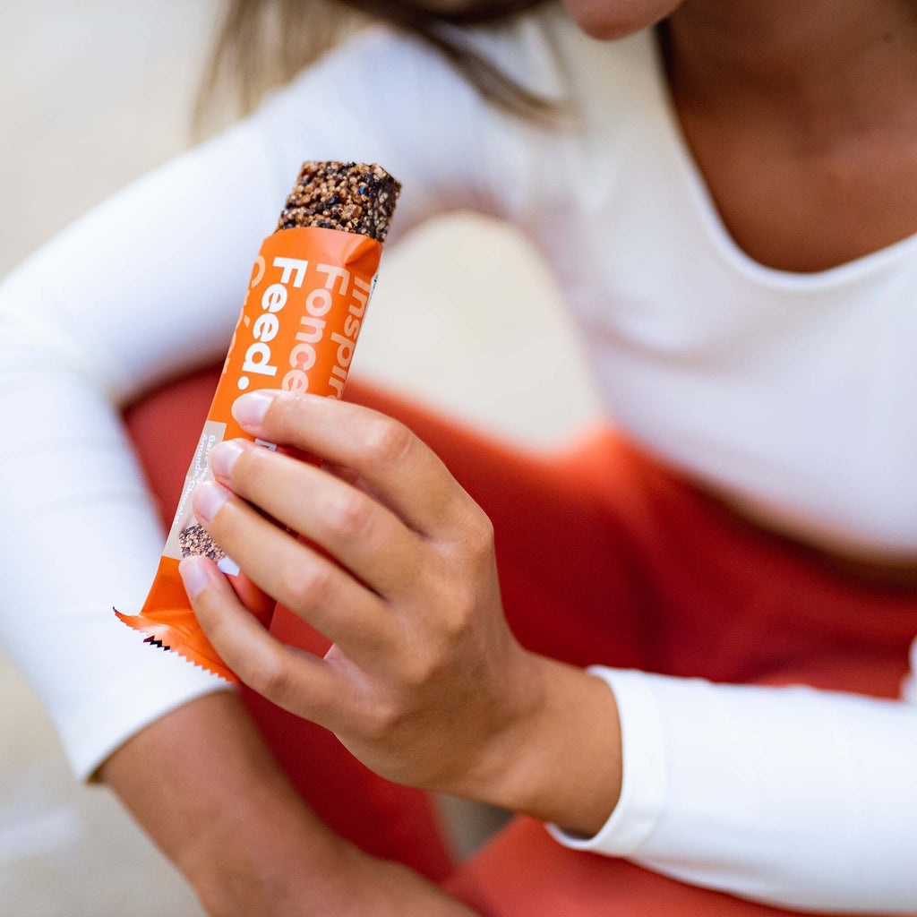 Protéines shot. (PAV de barres céréales chocolat amande / Snack)